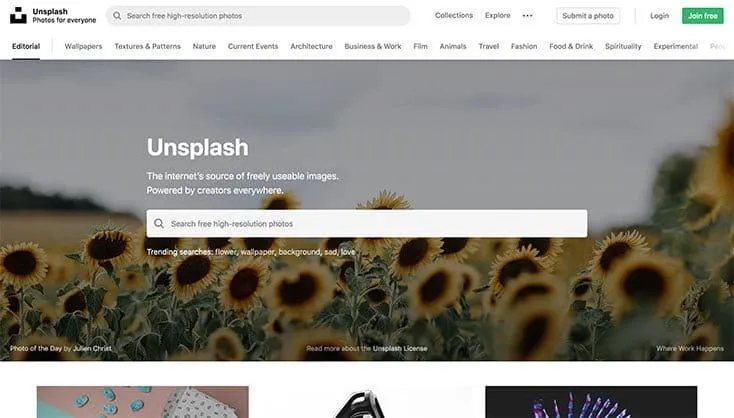 Unsplash - Gratis billeder