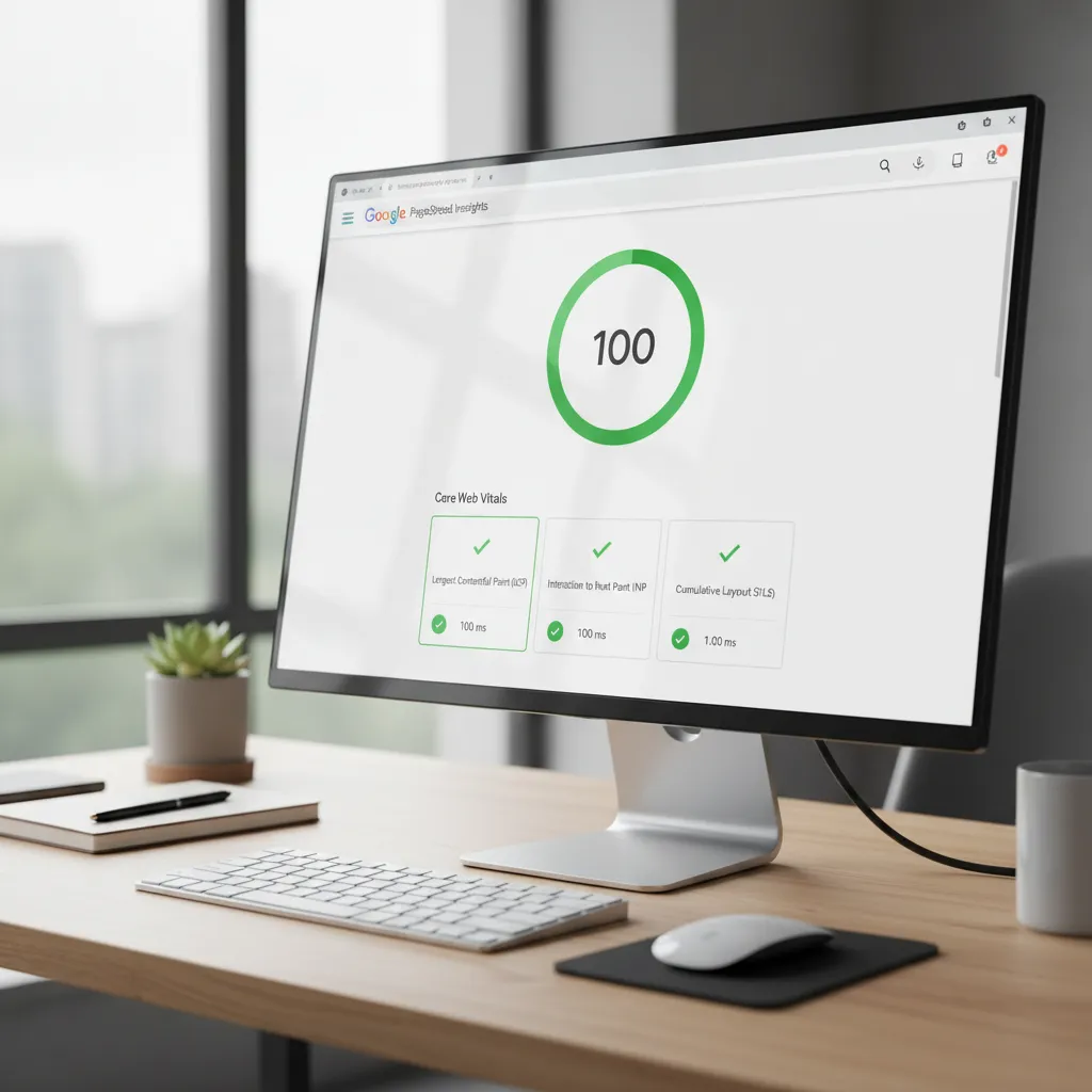 Core Web Vitals – LCP, INP og CLS scores i PageSpeed Insights