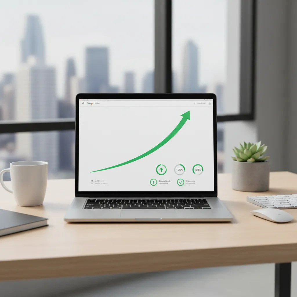 SEO-resultater – organisk trafik vækst over 12 måneder